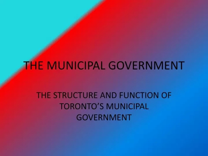 the municipal government