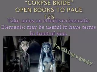 corpse bride open books to page 175