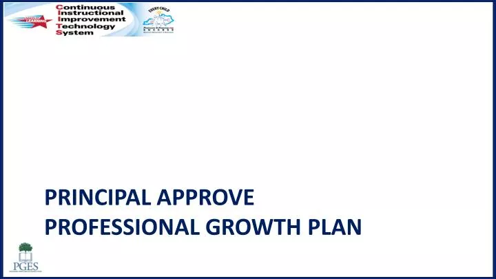 principal approve professional growth plan