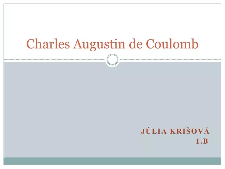charles augustin de coulomb