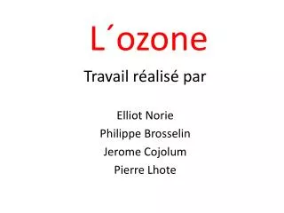 l ozone