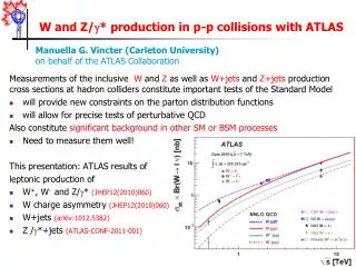 W and Z/ ?* production in p-p collisions with ATLAS