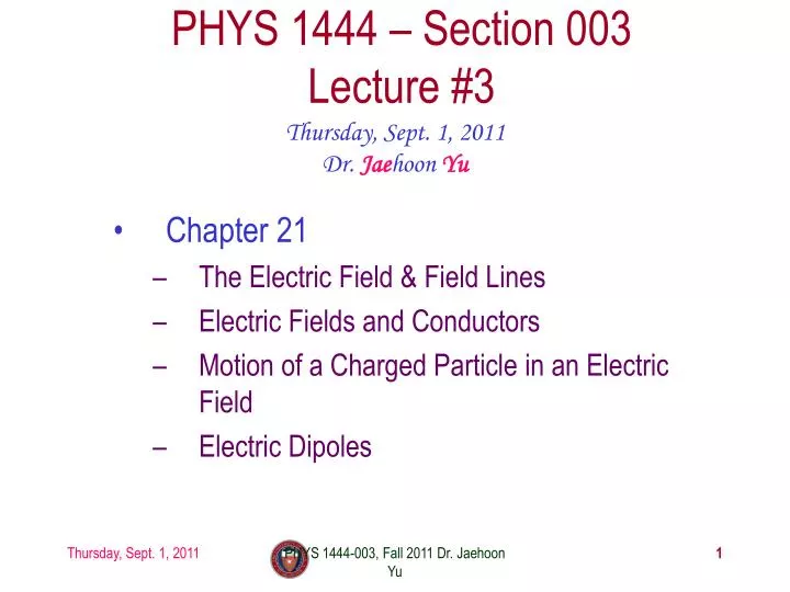phys 1444 section 003 lecture 3