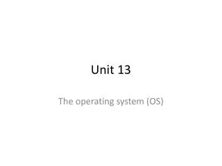 Unit 13