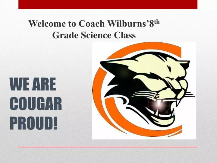 we are cougar proud