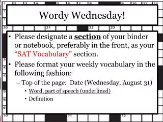 wordy wednesday
