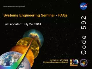 Systems Engineering Seminar - FAQs