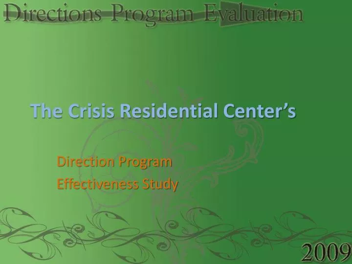 the crisis residential center s