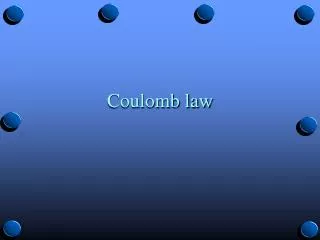 Coulomb law