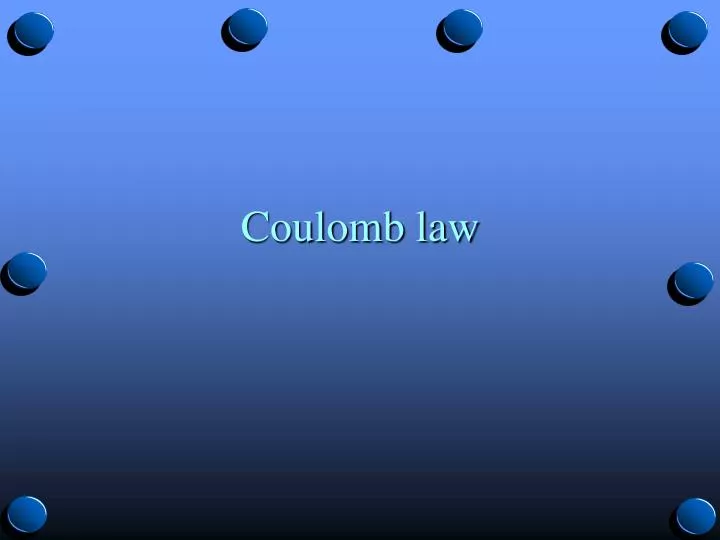 coulomb law