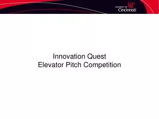 Innovation Quest Elevator Pitch Competition