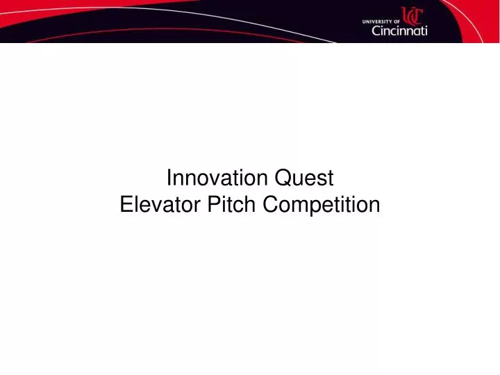 innovation quest elevator pitch competition