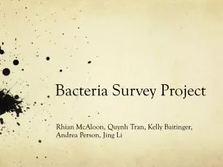 Bacteria Survey Project