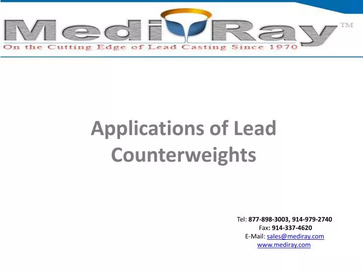 applications of lead counterweight s