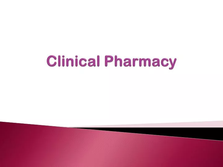 clinical pharmacy