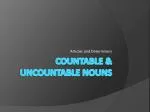 Countable &amp; Uncountable Nouns - slide 1