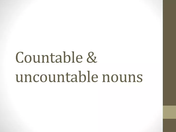 countable uncountable nouns