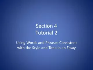 Section 4 Tutorial 2