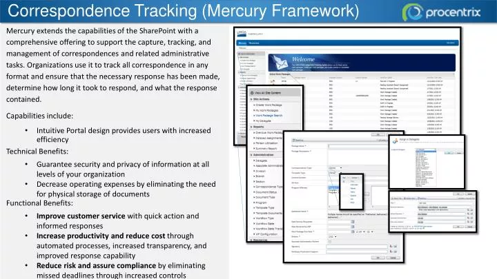 correspondence tracking mercury framework