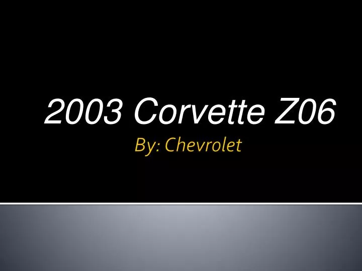 2003 corvette z06