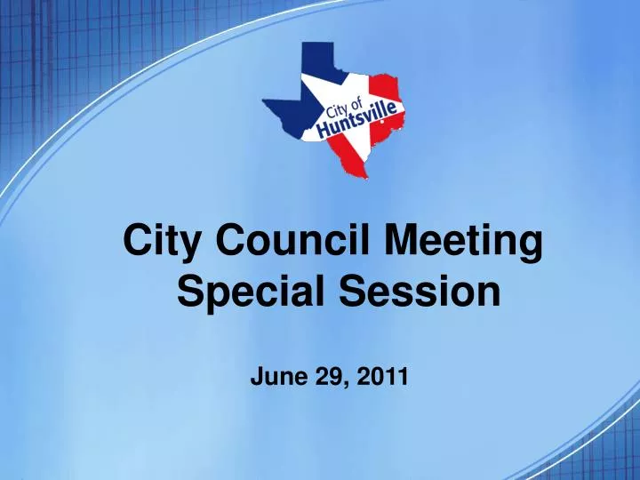 city council meeting special session