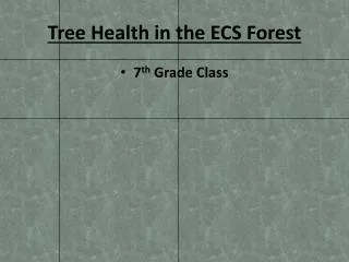 Tree Health in the ECS Forest