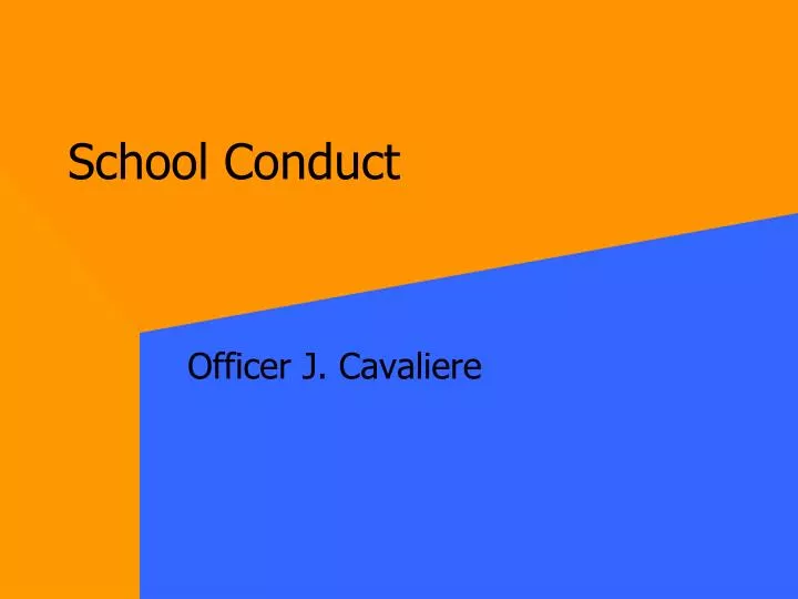 school conduct