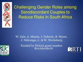 Challenging Gender Roles among Serodiscordant Couples to Reduce Risks in South Africa