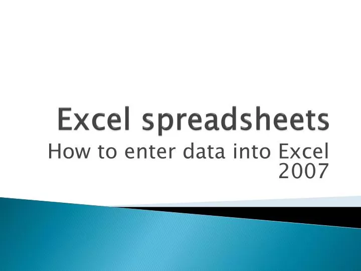 excel spreadsheets