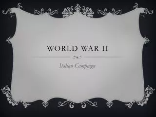 World War II