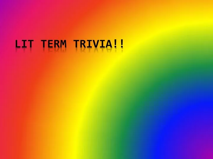 lit term trivia