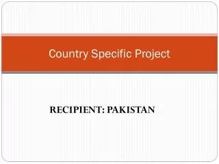 country specific project