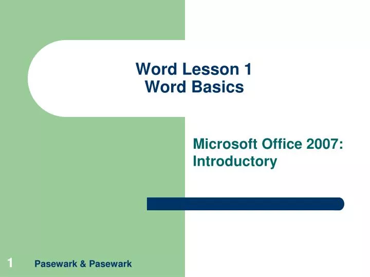 word lesson 1 word basics