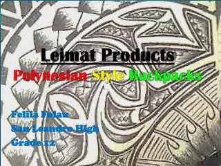 Leimat Products Polynesian Style Backpacks