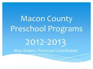 Macon County Preschool Programs