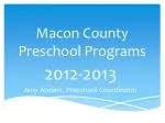 Macon County Preschool Programs - slide 1