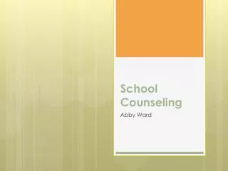 School Counseling