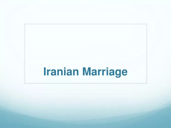 iranian marriage