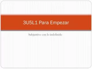 3u5l1 para empezar