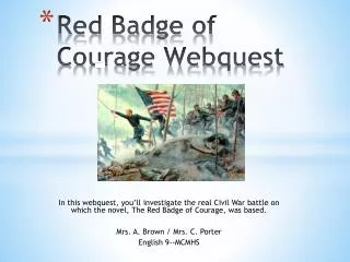 Red Badge of Courage Webquest