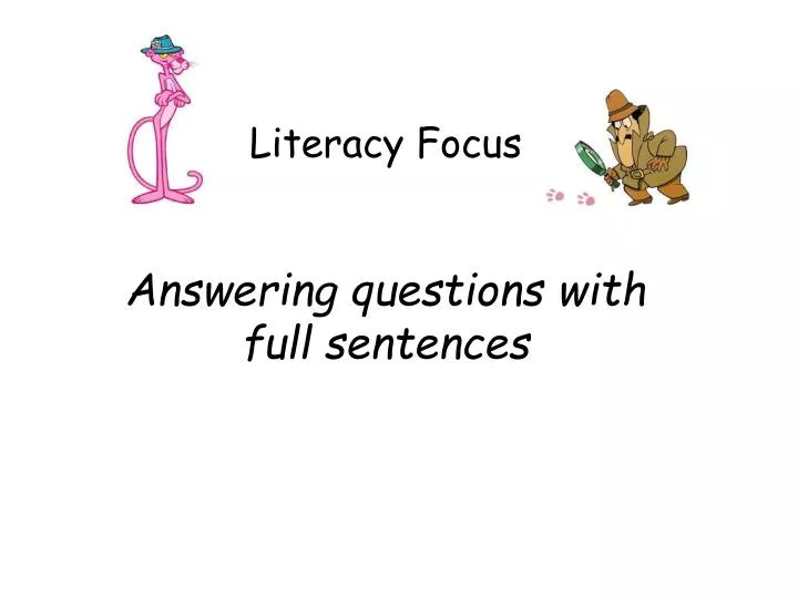 literacy focus