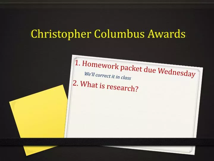 christopher columbus awards