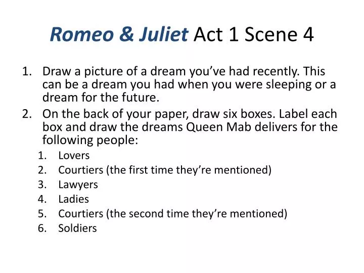 romeo juliet act 1 scene 4