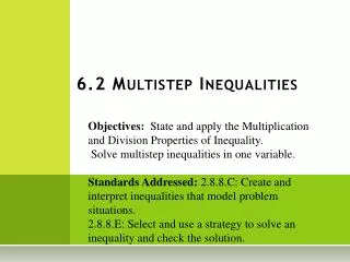 6.2 Multistep Inequalities