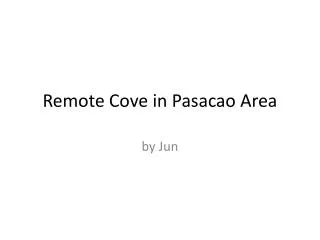 Remote Cove in Pasacao Area