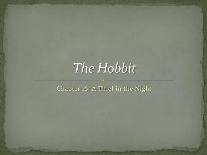 the hobbit