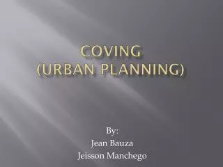Coving (urban planning)