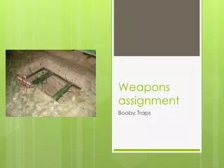 Weapons assignment