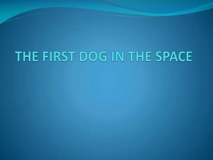 the first dog in the space