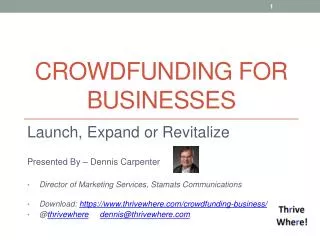 Crowdfunding for Businesses
